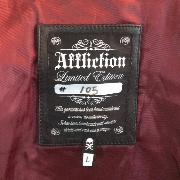 Affliction Limited Edition Leather Skull Jacket
